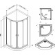 Душевой уголок Am.Pm X-Joy Twin Slide W88E-205-090BT64 90x90, с поддоном, четверть круга, двери раздвижные