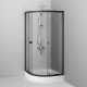 Душевой уголок Am.Pm X-Joy Twin Slide W88E-205-090BT64 90x90, с поддоном, четверть круга, двери раздвижные