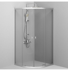 Душевой уголок Am.Pm X-Joy Twin Slide W88G-205-090MT64 90x90, профиль матовый хром, четверть круга, двери раздвижные