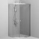 Душевой уголок Am.Pm X-Joy Twin Slide W88G-205-090MT64 90x90, профиль матовый хром, четверть круга, двери раздвижные