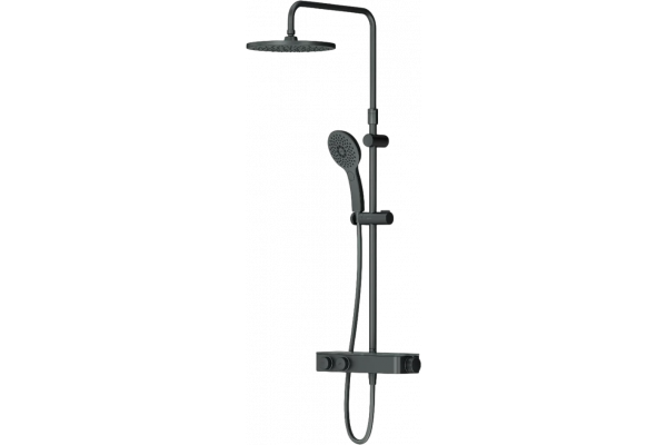 Душевая стойка Am.Pm Inspire V2.0 F0750A422 с термостатом, черная, цвет черный, штанга 146 см