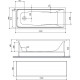 Экран Am.Pm Gem W90A-150-070W-P1 150x70