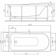 Акриловая ванна Am.Pm Like 150x70 пристенная, прямоугольная, объем 177 л.