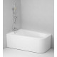 Акриловая ванна Am.Pm Spirit 160x100 L пристенная, асимметричная, объем 185 л.