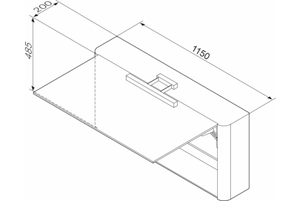 Зеркало-шкаф Am.Pm Awe 115 с подсветкой, королевский серый, с розеткой