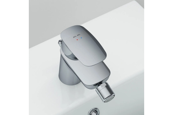 Смеситель Am.Pm Spirit V2.1 F71A83100 для биде, с донным клапаном, однорычажный, хром