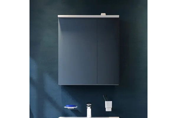 Зеркало-шкаф Am.Pm Spirit V2.0 60 L с LED-подсветкой, белый глянец, левое, с розеткой