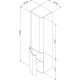Шкаф-пенал Am.Pm Sensation 40 L, серый шелк, подвесной, левый