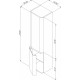 Шкаф-пенал Am.Pm Sensation 40 L, мятный, подвесной, левый, с дверками