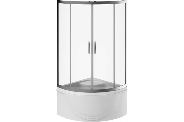 Душевой уголок Am.Pm Move W78G-609-090MT deep профиль матовый хром, стекло прозрачное, четверть круга, двери раздвижные