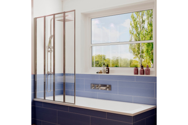 Шторка на ванну Ambassador Bath Screens 16041110L 90х140 складная, стекло прозрачное