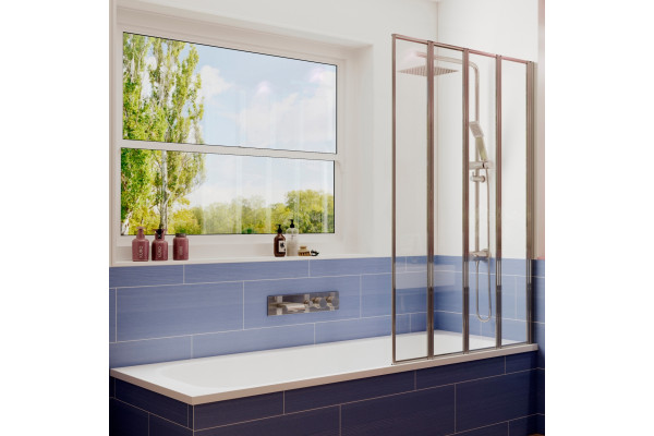 Шторка на ванну Ambassador Bath Screens 16041110R 90х140 складная, стекло прозрачное