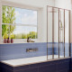 Шторка на ванну Ambassador Bath Screens 16041111R 100х140 складная, стекло прозрачное