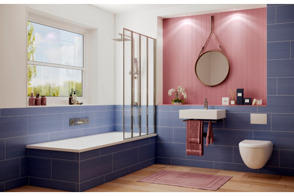 Шторка на ванну Ambassador Bath Screens 16041111R 100х140 складная, стекло прозрачное