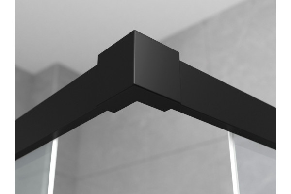 Душевой уголок Ambassador Queen 11011203Black 90x90 квадратный, двери раздвижные