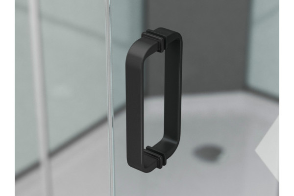 Душевой уголок Ambassador Queen 11011203Black 90x90 квадратный, двери раздвижные