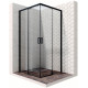 Душевой уголок Ambassador Queen 11011204Black 100x100 квадратный, двери раздвижные