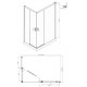 Душевой уголок Ambassador Queen 11011205RBlack 120x80 прямоугольный, двери раздвижные