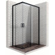 Душевой уголок Ambassador Queen 11011205RBlack 120x80 прямоугольный, двери раздвижные