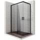 Душевой уголок Ambassador Queen 11011205LBlack 120x80 прямоугольный, двери раздвижные