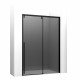 Душевая дверь в нишу Ambassador Intense 110022205IBB 160 см, профиль черный, раздвижная, стекло тонированное