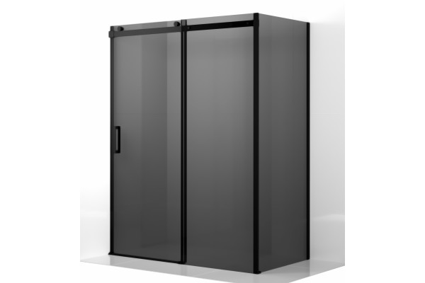 Душевой уголок Ambassador Benefit 19022205HBB-100HBB 160х100 см, профиль черный, стекло тонированное, прямоугольный, двери раздвижные