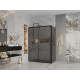 Душевой уголок Ambassador Intense 110022205IBB-80IBB 160х80 см, профиль черный, прямоугольный, двери раздвижные