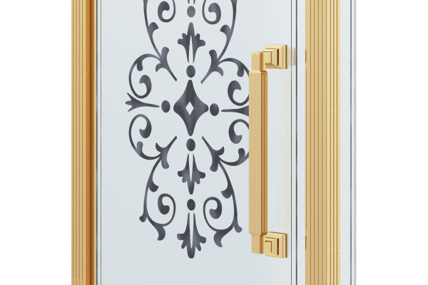 Душевой уголок Ambassador Royal 18015308-L 90х90 см, профиль золото, квадратный, двери распашные