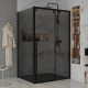 Душевой уголок Ambassador Intense 110022201IBB-100IBB 120х100 см, профиль черный, прямоугольный, двери раздвижные