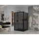 Душевой уголок Ambassador Intense 110022201IBB-100IBB 120х100 см, профиль черный, прямоугольный, двери раздвижные
