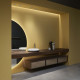 ANTONIO LUPI BESPOKE Тумба 720х540х375 мм. подвесная 1 ящик бок слева Rovere thermo рама черный мат стекло зерк дымчатое структура Rovere thermo KIB272.T1/rov thermo/arg fumé.NO+KL1.SX/rov thermo