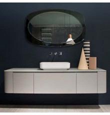 ANTONIO LUPI IL BAGNO Тумба под раковину 720х540х375 мм. 1 ящик SLIM H18 Noce Americano цвет Grigio smog opaco