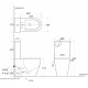 Унитаз напольный Aquanet Cetus-C1 белый, овальный, 36x68 см