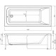 Акриловая ванна Aquanet Bright 180x80 прямоугольная, пристенная, объем 220 л.