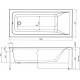 Акриловая ванна Aquanet Bright 170x75 прямоугольная, пристенная, объем 190 л.