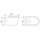 Унитаз подвесной Aquanet Glide 210772 белый, прямоугольный, 34.5x52 см