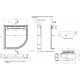 Поддон для душа Aquanet Stone Lite 100x100 четверть круга, низкий