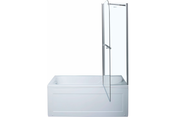 Шторка на ванну Aquanet SG-1200 распашная, стекло прозрачное, профиль хром