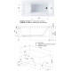 Акриловая ванна Aquanet Bright 145x70 прямоугольная, пристенная, объем 145 л.