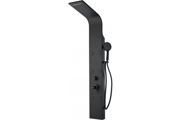 Душевая панель Aquanet Galaxy Black AP40-04 цвет черный, 6 гидромассажных форсунок