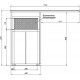 Тумба для комплекта Aquanet Токио 48 1 ящик, 2 двери, напольная