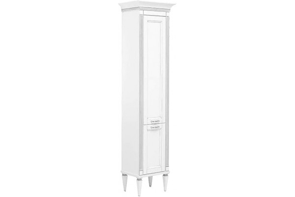 Шкаф-пенал Aquanet Селена 40 L, белый, серебро, напольный, с дверками