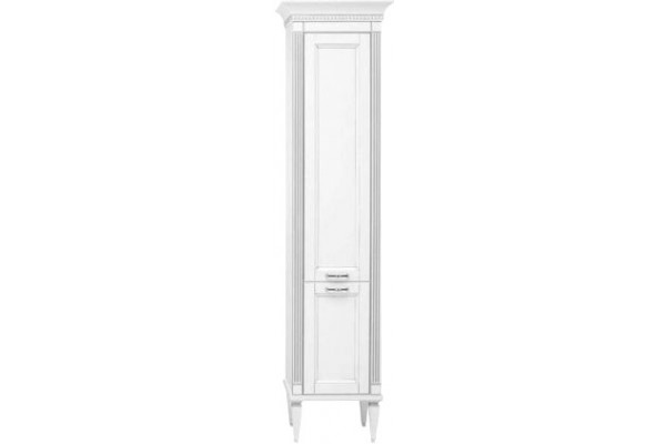 Шкаф-пенал Aquanet Селена 40 L, белый, серебро, напольный, с дверками