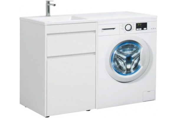 Тумба с раковиной Aquanet Токио 68 1 ящик, с бельевой корзиной, напольная