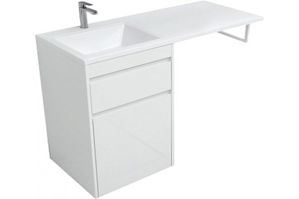 Тумба с раковиной Aquanet Токио 68 1 ящик, с бельевой корзиной, напольная