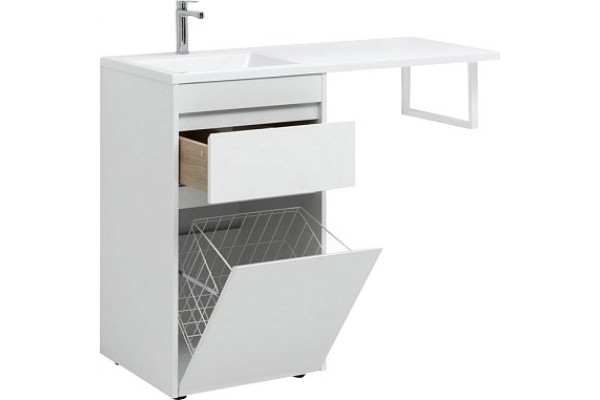 Тумба для комплекта Aquanet Токио 48 1 ящик, c бельевой корзиной, напольная