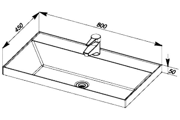 Мебель для ванной Aquanet Гласс 80 подвесная, ручки хром