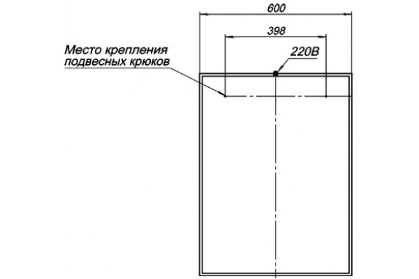 Зеркало Aquanet Nova Lite 60 дуб рошелье прямоугольное,  в современном стиле