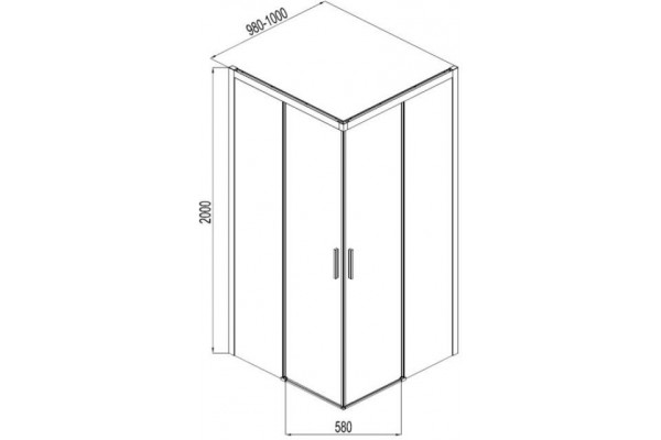 Душевой уголок Aquanet Pleasure AE60-S-100x100U-BT 100х100 квадратный, двери раздвижные