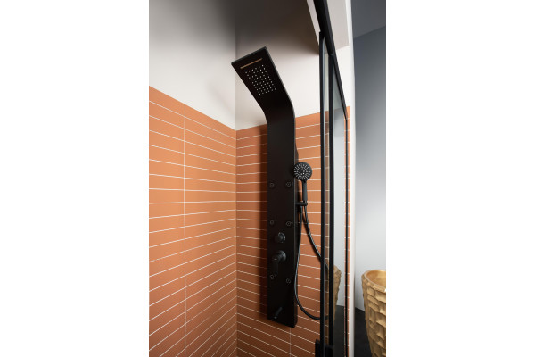 Душевая дверь в нишу Aquanet Pleasure AE60-N-130H200U-BT раздвижная, стекло прозрачное